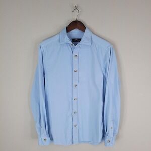 Vineyard Vines Shirt Mens Small Light Blue Organic Cotton Corduroy Spread Collar